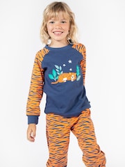 Frugi Unisex Orange Tiger Print Pyjamas - Image 1 of 6