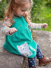 Frugi Green Cat Corduroy Dress - Image 2 of 6
