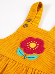 Frugi Yellow Corduroy Pinafore Dress - Image 4 of 6