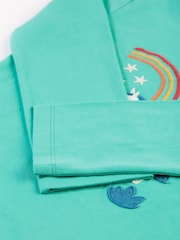 Frugi Girls Light Blue Unicorn Top - Image 4 of 5