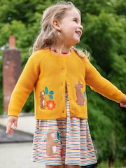 Frugi Girls Yellow Mouse/Rabbit Cardigan - Image 1 of 6