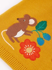 Frugi Girls Yellow Mouse/Rabbit Cardigan - Image 6 of 6