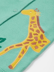 Frugi Girls Green Giraffe Cardigan - Image 3 of 5