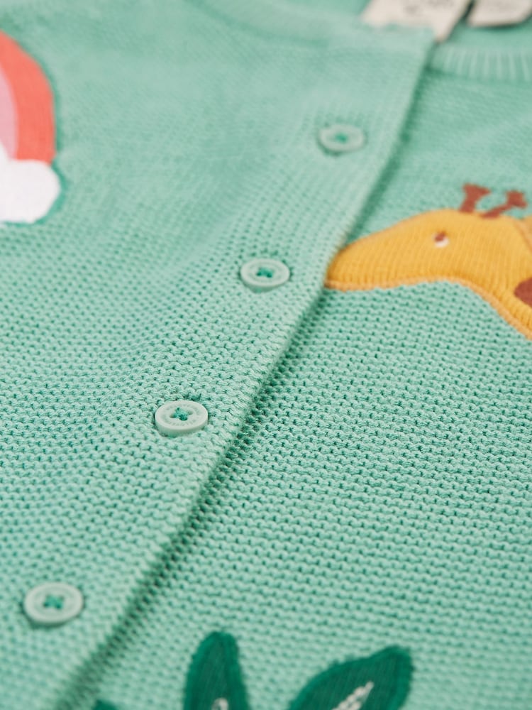 Frugi Girls Green Giraffe Cardigan - Image 5 of 5 Frugi Girls Green Giraffe Cardigan - Image 5 of 5