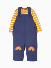 Frugi Blue Patch Dungaree Outfit - Image 3 of 6