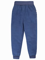 Frugi Boys Navy Blue Corduroy Pull Ups Joggers - Image 1 of 4