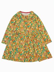 Frugi gelbes Herbstkleid mit durchgehendem Print - Bild 3 von 6