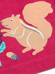 Frugi Girls Pink Cordurroy Embroided Dress - Image 5 of 7