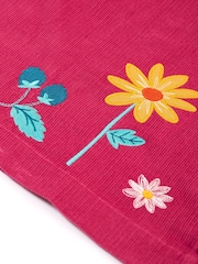 Frugi Girls Pink Cordurroy Embroided Dress - Image 6 of 7
