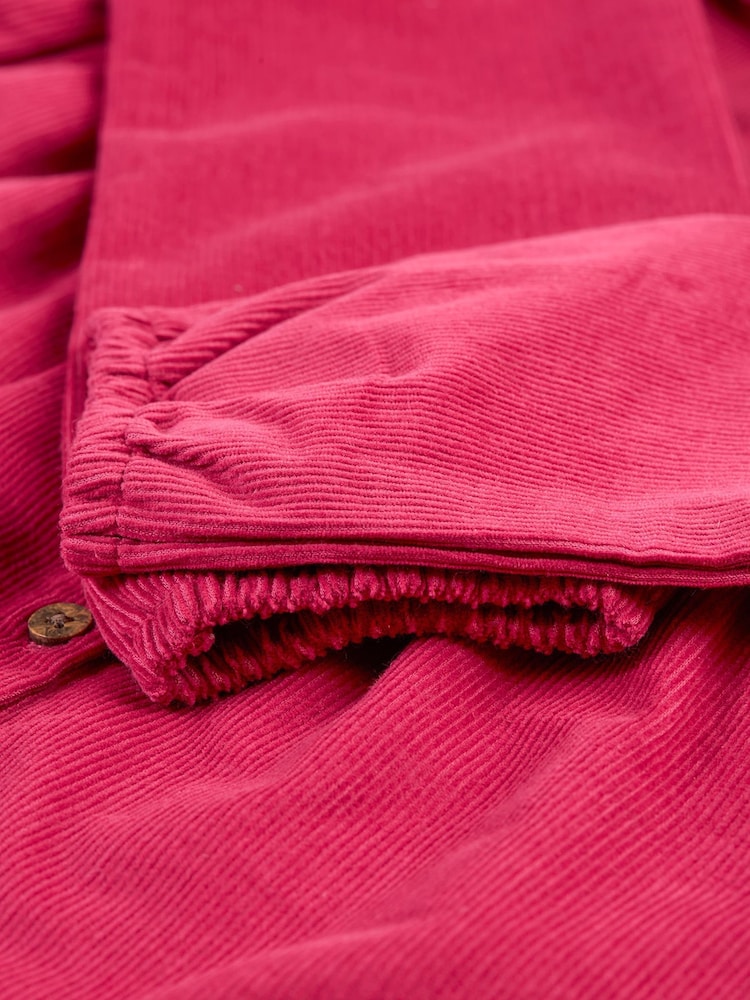 Frugi Girls Pink Cordurroy Embroided Dress - Image 7 of 7