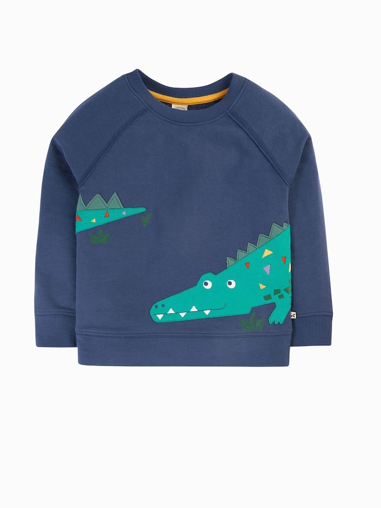 Frugi Boys Blue Crocodile Jumper - Image 1 of 5