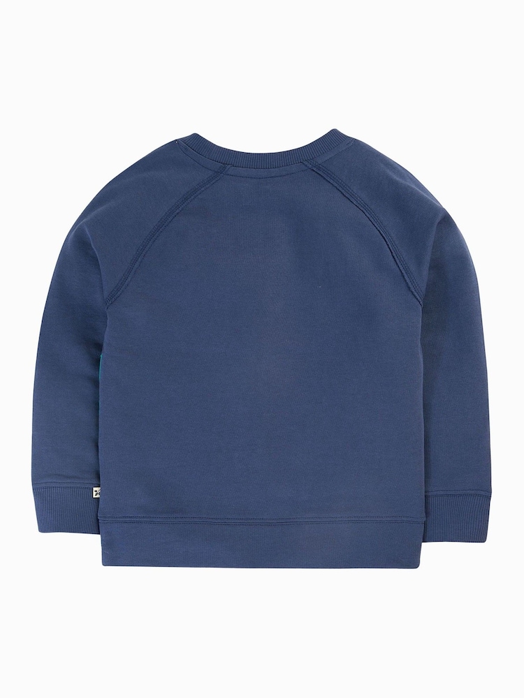 Frugi Boys Blue Crocodile Jumper - Image 2 of 5