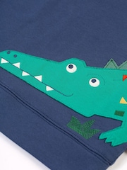 Frugi Boys Blue Crocodile Jumper - Image 3 of 5