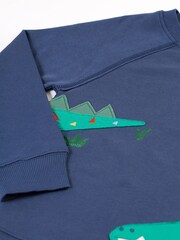 Frugi Boys Blue Crocodile Jumper - Image 4 of 5