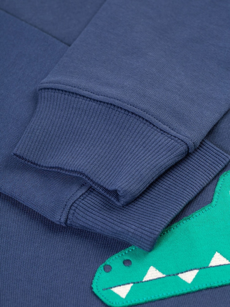 Frugi Boys Blue Crocodile Jumper - Image 5 of 5