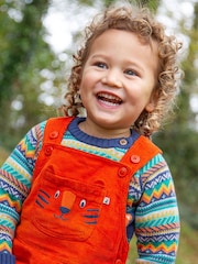 Frugi Orange Embroided Corduroy Dungaree - Image 2 of 5