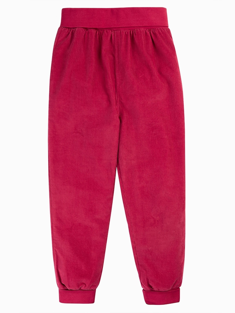 Frugi Girls Pink Corduroy Pull Ups Joggers - Изображение 1 из 5