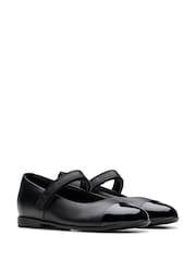 Clarks Black Standard Fit (F) Finja Gem Mary Jane Shoes - Image 6 of 7
