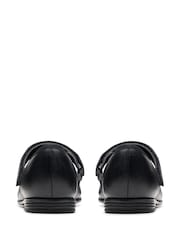 Clarks Black Standard Fit (F) Finja Tap Mary Jane Bow Leather Shoes - Image 2 of 6
