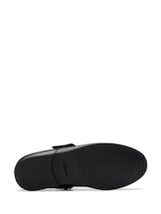 Clarks Black Standard Fit (F) Finja Tap Mary Jane Bow Leather Shoes - Image 3 of 6