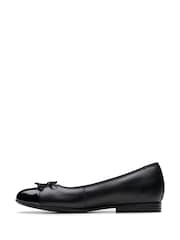 Clarks Black Standard Fit (F) Finja Bloom Ballerina Shoes - Image 5 of 7
