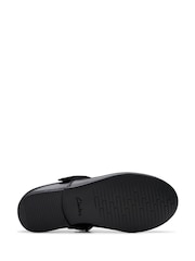 Clarks Black Standard Fit (F) Finja Tap Mary Jane Bow Leather Shoes - Image 7 of 7
