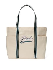 Victoria's Secret PINK Beige Canvas Tote Bag - Image 1 of 3