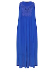 Evans Curve Crinkle Broderie Maxi Dress - Image 6 of 6