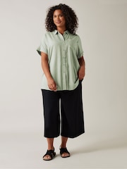 Zielony - Evans Tencel Slub Shirt - Image 2 of 5
