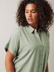 Zielony - Evans Tencel Slub Shirt - Image 4 of 5