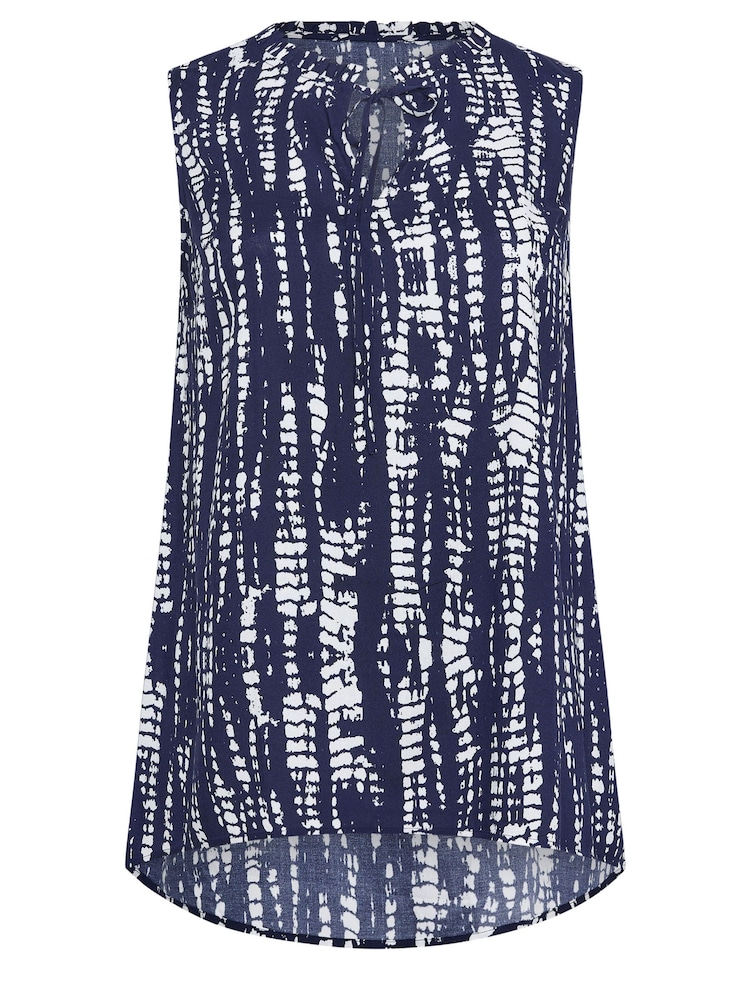 Evans Curve Navy Blue Tie Dye Print Tunic - Image 5 of 5