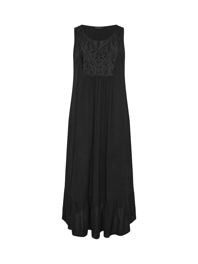 Evans Curve Crinkle Broderie Maxi Dress - Bild 5 von 5 Evans Curve Crinkle Broderie Maxi Dress - Bild 5 von 5