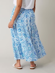 Evans Tile Print Boho White Skirt - Image 3 of 5