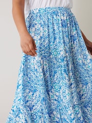 Evans Tile Print Boho White Skirt - Image 4 of 5