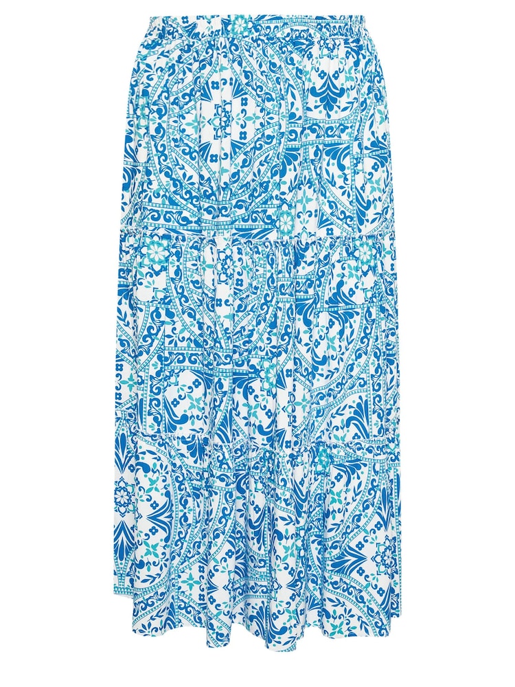 Evans Tile Print Boho White Skirt - Image 5 of 5