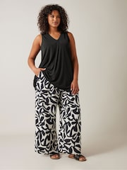 Evans Curve Pleat Front Vest Black Top - Image 2 of 5
