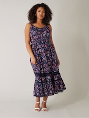 Evans Blue Crochet Trimmed Sundress - Image 2 of 5