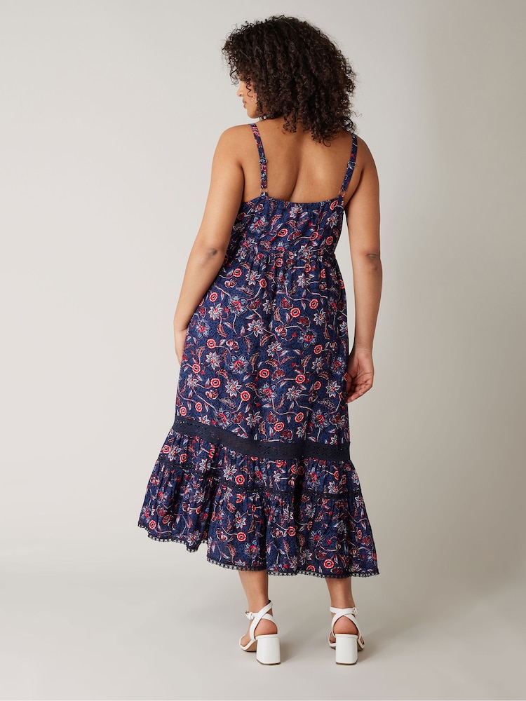 Evans Blue Crochet Trimmed Sundress - Image 3 of 5