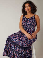 Evans Blue Crochet Trimmed Sundress - Image 4 of 5