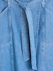 Oliver Bonas Denim-Midirock aus Chambray mit Taillenbindung - Bild 8 von 9