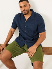FatFace Bugle Navy Linen Cotton Shirt - Image 5 of 8