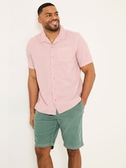 FatFace Bugle Dusky Pink Linen Cotton Shirt - Image 6 of 9