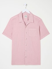 FatFace Bugle Dusky Pink Linen Cotton Shirt - Image 9 of 9