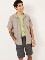 Gris claro - FatFace Linen Cotton Shirt - Imagen 1 de 6