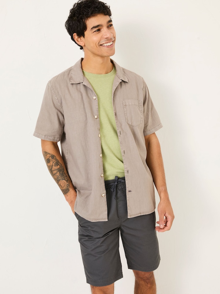 Gris claro - FatFace Linen Cotton Shirt - Imagen 1 de 6