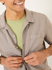 Gris claro - FatFace Linen Cotton Shirt - Imagen 4 de 6