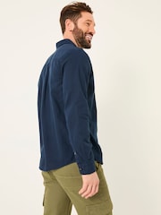 FatFace Bugle Navy Linen Cotton Shirt - Image 2 of 3