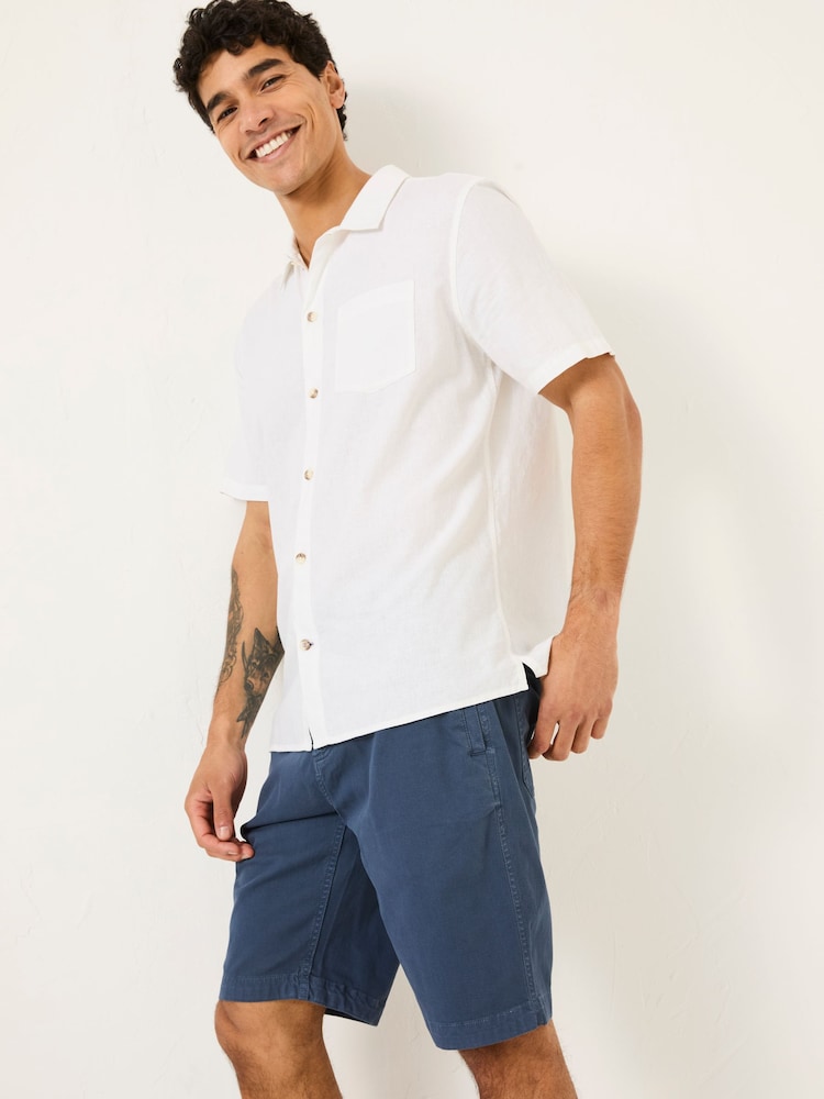 Blanco - FatFace Linen Cotton Shirt - Imagen 1 de 5 Blanco - FatFace Linen Cotton Shirt - Imagen 1 de 5