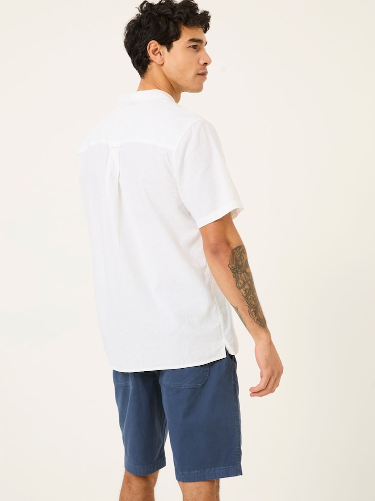 Blanco - FatFace Linen Cotton Shirt - Imagen 2 de 5
