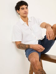 Blanco - FatFace Linen Cotton Shirt - Imagen 3 de 5